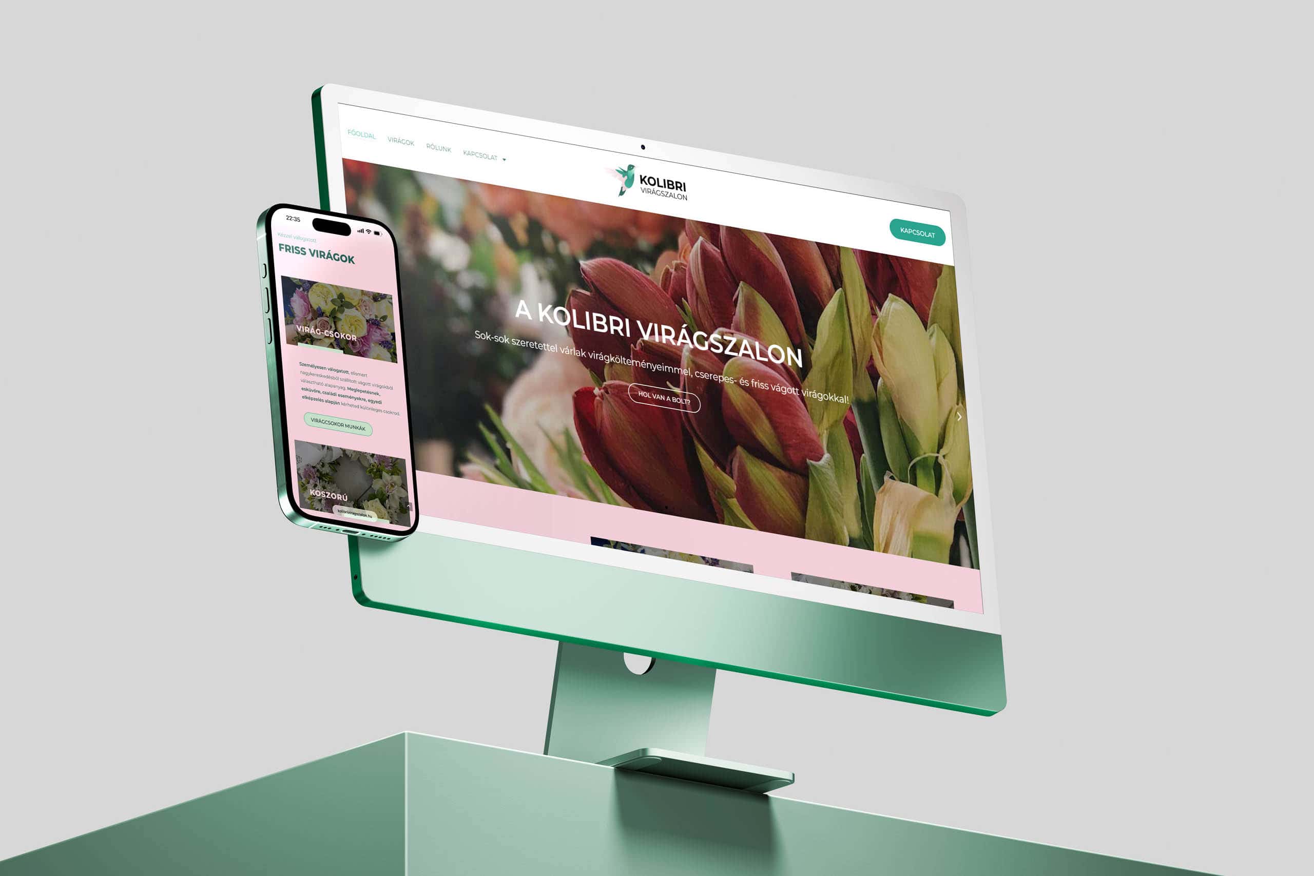 Kolibri Virágszalon Web Design Weboldal tervezés